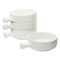White Oven Safe Soup Bowls with Handles (8 x 5.9 x 2.1 In, 4 Pack)